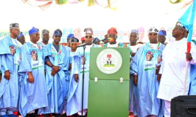 Tinubu flags-off campaign, blasts opposition, backs APC governors against Rainbow Coalition